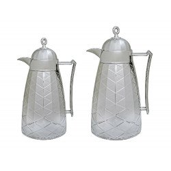 طقم ترامس شاهي لون فضي قطعتين حجم 0.75 لتر - 1 لتر طقم ترامس شاهي لون فضي قطعتين حجم 0.75 لتر - 1 لتر