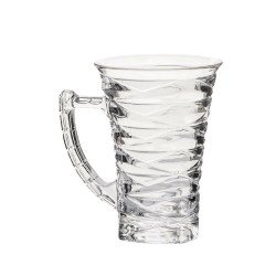 طقم أكواب شاي أحمر زجاجية 6 قطع  طقم أكواب شاي أحمر زجاجية 6 قطع