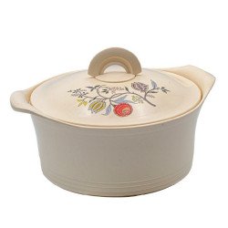 طقم حافظات طعام بيج مزخرف 3 قطع حجم 1-2-2.5  لتر طقم حافظات طعام بيج مزخرف 3 قطع حجم 1-2-2.5  لتر