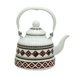 براد شينكو أبيض باصرة  بزخرفة تراثية السعة 1.1 لتر