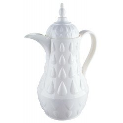 ترمس شاي وقهوة باصرة أبيض حجم  1 لتر ترمس شاي وقهوة باصرة أبيض حجم  1 لتر