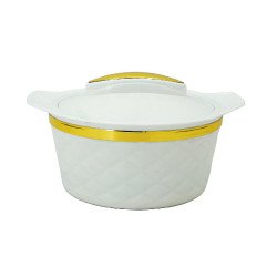 حافظة طعام أبيض و ذهبي حافظة طعام أبيض و ذهبي