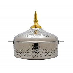 حافظة طعام استيل فضي فاخرة حجم 2 لتر  حافظة طعام استيل فضي فاخرة حجم 2 لتر