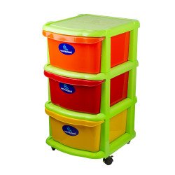 خزانة فويجر 3 أدراج برتقالي/أصفر/أحمر  خزانة فويجر 3 أدراج برتقالي/أصفر/أحمر