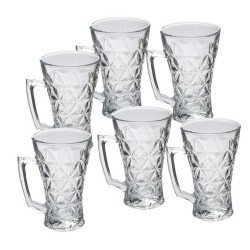 طقم أكواب زجاجية 6 قطع  طقم أكواب زجاجية 6 قطع