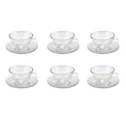 طقم أكواب شاي زجاج مصري 6 قطع  طقم أكواب شاي زجاج مصري 6 قطع