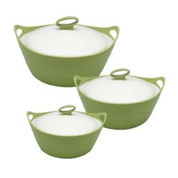 طقم حافظات طعام أخضر 3 قطع حجم 2.5-3.5-5 طقم حافظات طعام أخضر 3 قطع حجم 2.5-3.5-5