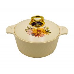 طقم حافظات طعام بيج مزخرف 3 قطع حجم 2.5-3.5-5 لتر طقم حافظات طعام بيج مزخرف 3 قطع حجم 2.5-3.5-5 لتر