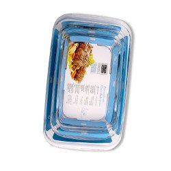 طقم صواني فرن زجاجية 3 قطع  طقم صواني فرن زجاجية 3 قطع