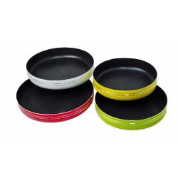 طقم صواني كيك المنيوم ملون 4 قطع 26-32 سم طقم صواني كيك المنيوم ملون 4 قطع 26-32 سم