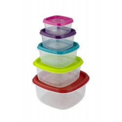 طقم علب بلاستيك تبروين دائرية الشكل 5 قطع طقم علب بلاستيك تبروين دائرية الشكل 5 قطع