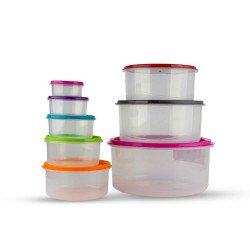 طقم علب بلاستيك تبروين دائرية الشكل 8 قطع طقم علب بلاستيك تبروين دائرية الشكل 8 قطع