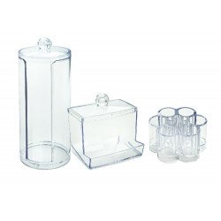 طقم علب مكياج اكريليك 3 قطع طقم علب مكياج اكريليك 3 قطع