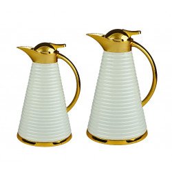 طقم ترامس شاي استيل مكون من قطعتين 