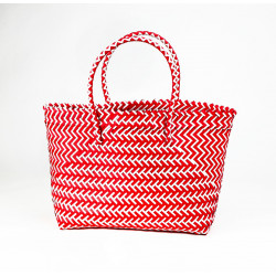 شنطة رحلات بلون احمر وابيض BBG21-1325