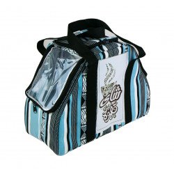 شنطة رحلات مقلم ازرق واسود شنطة رحلات مقلم ازرق واسود